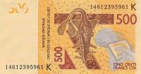 p719Kc from West African States: 500 Francs from 2014